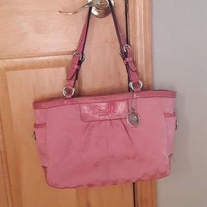LIKE NEW Hott Pink Coach F14281 C Style Handbag